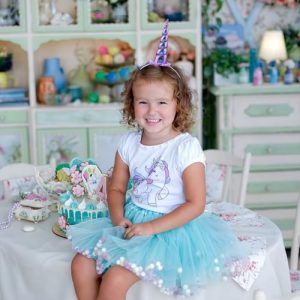 Blue Unicorn Headband: Shiny Horn for Girls