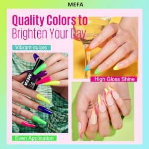 MEFA Neon Gel Nail Polish Set – 12 Colors