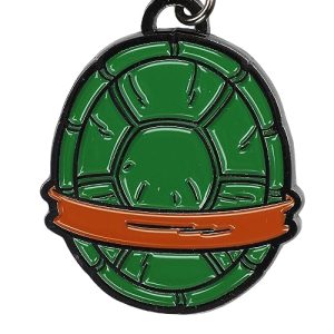 TMNT Keychain with Three Charms: Turtle Power Accessory