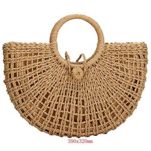 YYW Hand-woven Straw Top-handle Bag