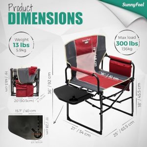 SUNNYFEEL Heavy Duty Camping Directors Chair