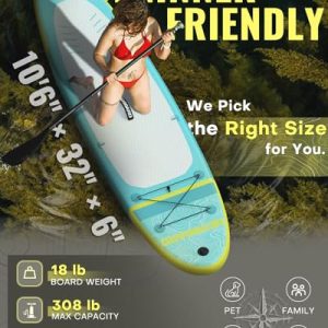 2-Pack HEYBOARD Inflatable Stand Up Paddle Board