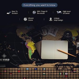 Landmass Deluxe Scratch Off World Map Poster