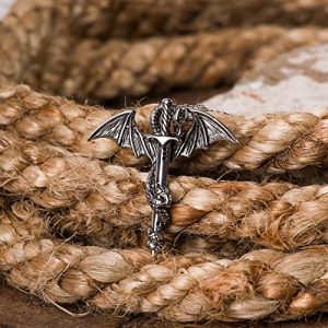 HAQUIL Dragon Sword Necklace: Gothic Men’s Gift