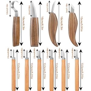 15-Piece Wood Carving Tools Knife Set - Beginner Kit
