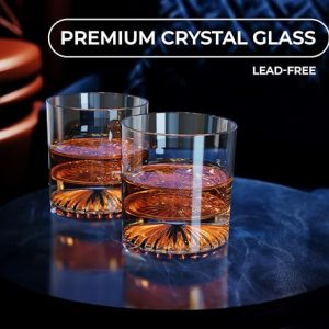 Whiskey Glasses Set of 4 - Premium Lead-Free Crystal