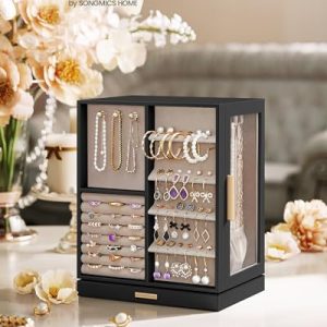 360° Rotating Jewelry Box: Vertical Organizer