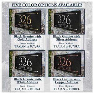 Solid Stone Address Plaque with Engraved Numbers