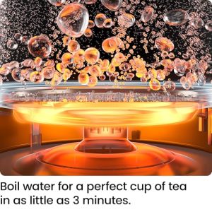 Chefman 1L Electric Tea Kettle – LED Lights – Boil-Dry Protection