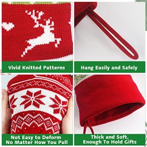 Brainfella Knit Christmas Stockings - 4 Pack