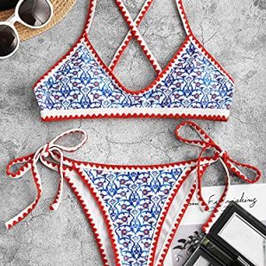 ZAFUL Women’s Bohemian Strappy Bikini Set