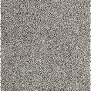 Rugs.com Über Cozy Solid Shag Rug: Cloud Gray Comfort