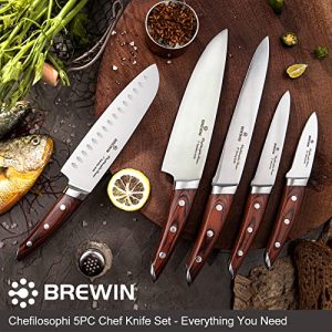 CHEFILOSOPHI Japanese Chef Knife Set: 5-Piece Professional Set
