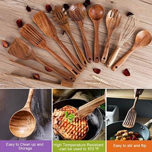 Kitchen Wooden Utensils Set – 11 Pieces