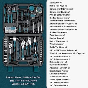 Sundpey 281-Piece Tool Kit: Complete Gift for Everyone