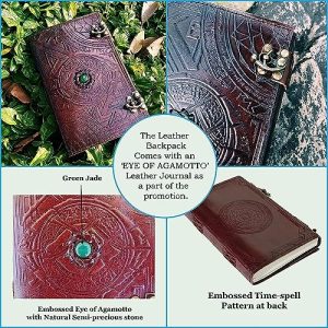 Buffalo Leather Multi-Pocket Backpack