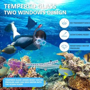 Anti-Fog Panoramic Scuba Diving Mask & Dry Snorkel Set