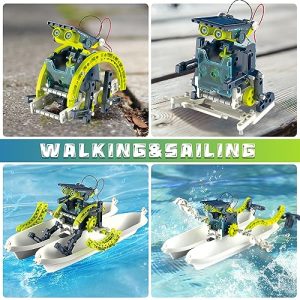 Hot Bee 12-in-1 STEM Solar Robot Kit: Educational DIY Toy