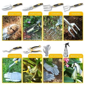9 Piece Heavy Duty Gardening Tools Set – Stainless Steel