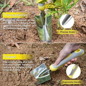 Carsolt 10 Piece Stainless Steel Garden Tool Set