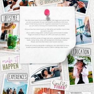2024 Vision Board Clip Art Book: Inspire Your Best Year