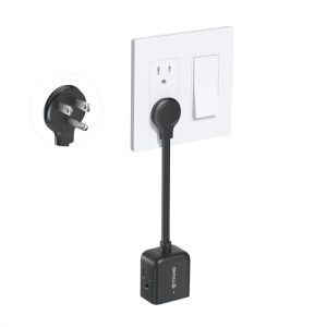 TROND Flat Outlet Extender - 3-Way Plug Adapter, Black