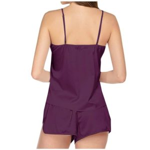 SHAOBGE 2PC Women’s Silk Pajamas Set – Cami & Shorts