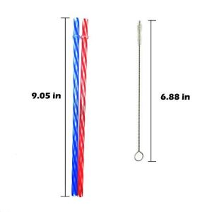 Reusable Plastic Straws – BPA-Free, 9-Inch (25 Pcs)