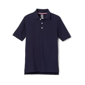 Unisex School Uniform Pique Polo Shirt – Navy Short Sleeve