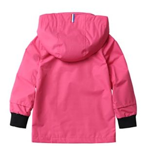 Hiheart Girls’ Rose Waterproof Cotton Lined Rain Jacket