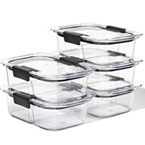 Rubbermaid Brilliance 5-Pack 2-Compartment Meal Prep