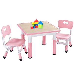 FUNLIO Kids Table & Chairs Set - Adjustable & Safe