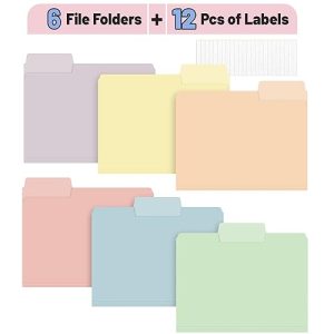 Mr. Pen Morandi Poly File Folders – 6 Pack Letter Size