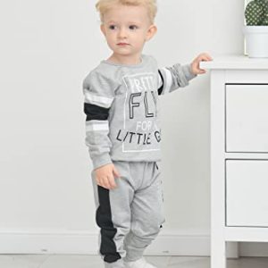 Menglang Toddler Boy Sweatshirt & Jogger Pants Set