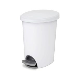 Sterilite 2.6 Gal Step-On Can (4-Pack) White