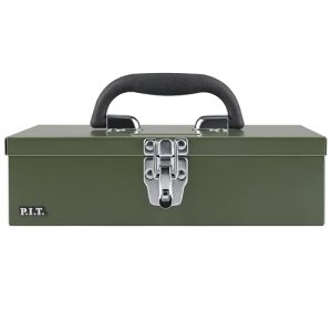 P.I.T. 11'' Portable Metal Tool Box for Tools & Crafts