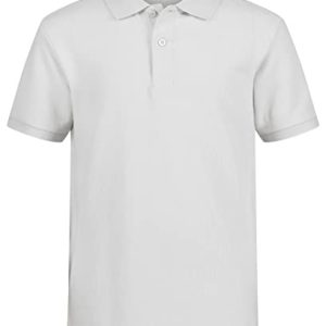 Nautica Big Boys’ Uniform Pique Polo – White (Sizes 18-20)