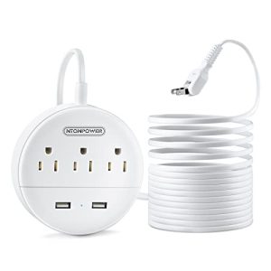 15FT Extension Cord with USB - 2 to 3 Prong Adapter