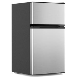 Electactic 3.1 Cu.Ft Mini Fridge with Freezer - Stainless