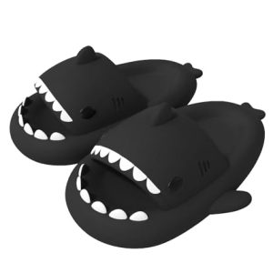 Shark Slides: Unisex Non-Slip Cloud Pillow Shower Shoes