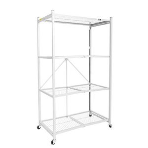 Origami R5 4-Shelf Heavy-Duty Folding Storage Rack - White