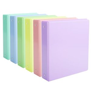 Pastel 1-Inch 3-Ring Binders, 6-Pack – School & Office