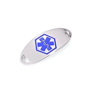 Personalized Stainless Steel Medical ID Tags for DIY Bracelets