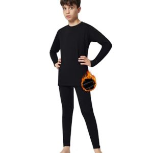 Heathyoga Kids Thermal Underwear Set - Fleece Lined