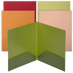 Mr. Pen 5-Pack Assorted Plastic 2-Pocket Folders