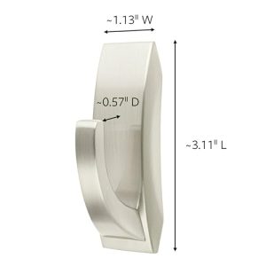 Command Reflections Metal Hook – Brushed Nickel, Medium