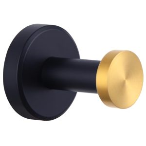 APLusee Black Gold Stainless Steel Robe Towel Hook