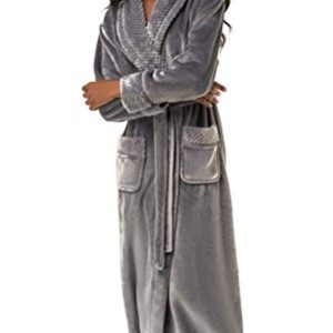 Turquaz Plush Warm Fleece Bathrobe for Women – Long Comfy