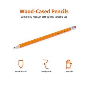 Amazon Basics #2 Pencils with Erasers – 30 Pre-Sharpened