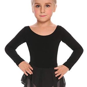 Arshiner Girls’ Classic Long Sleeve Ballet Leotard 3-4Y
